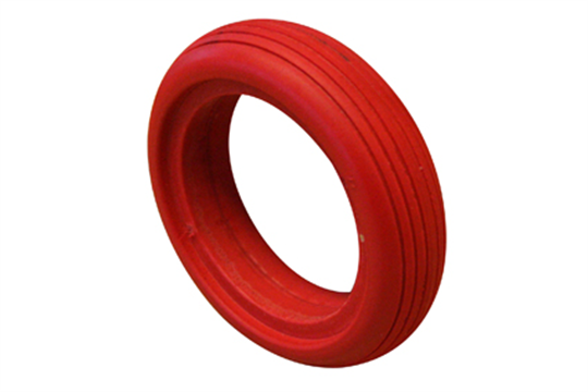 Band PU semi-lucht rood 5 x 1 (Ø125x30) velgbreedte 23-25mm lijnprofiel