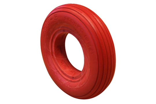 Band PU semi-lucht rood 7 x 1 3/4 (Ø175x45)  velgbreedte 30-32 mm lijnprofiel